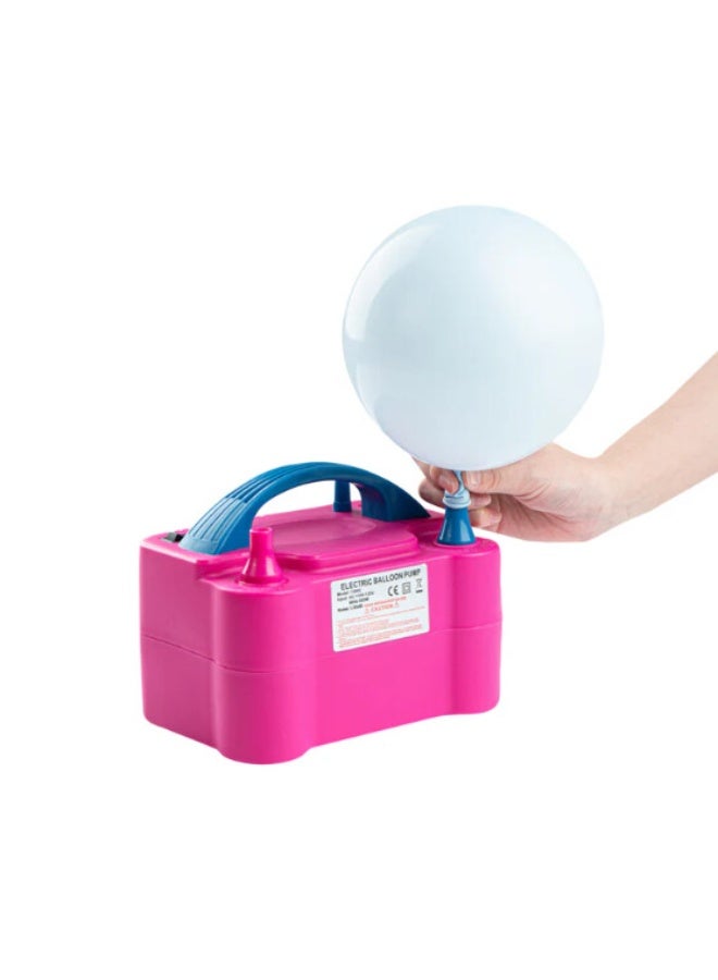 Electric Balloon Air Pump Inflator – Durable High Quality Portable Balloon Blower for Party Decoration (Pink/Blue) - Image 1